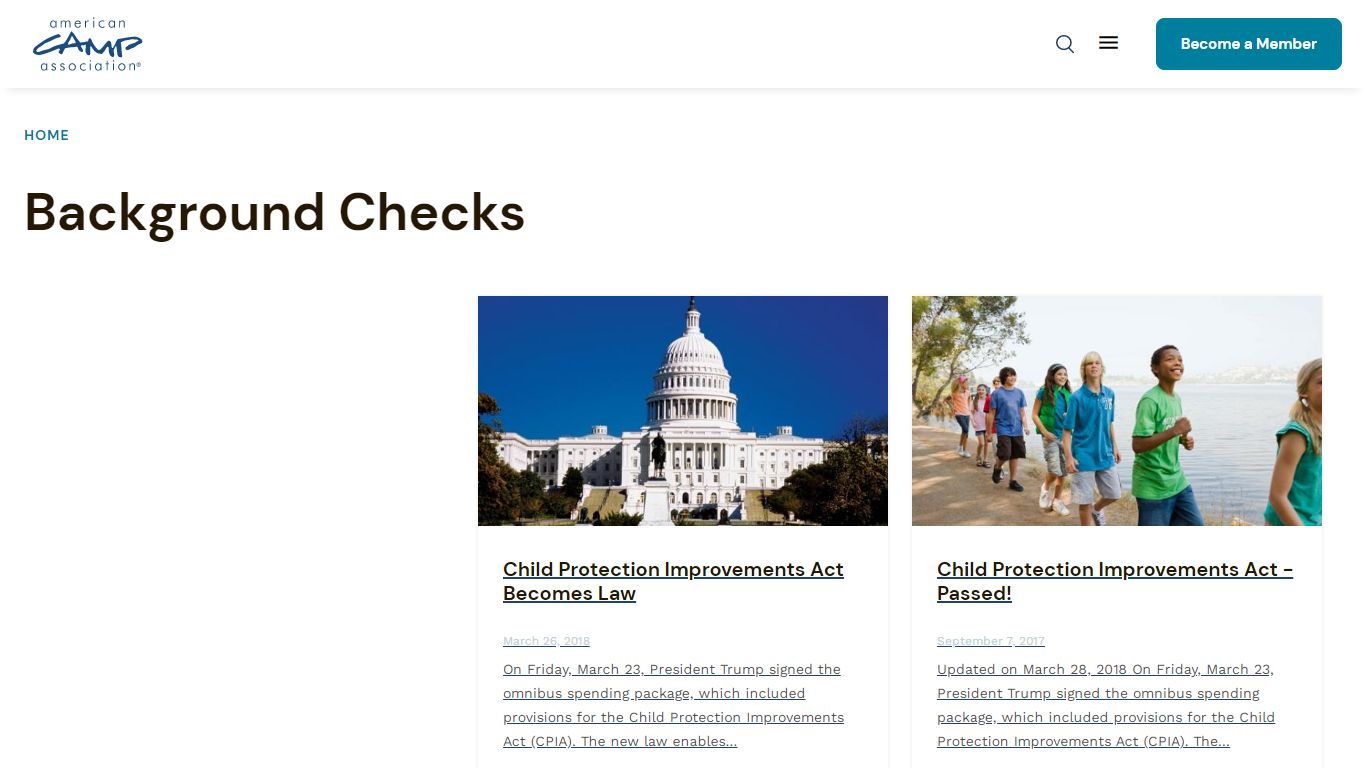 Background Checks | American Camp Association